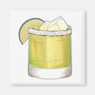 Aimant Margarita avec Cocktail Lime Mixologue Boissons Ba