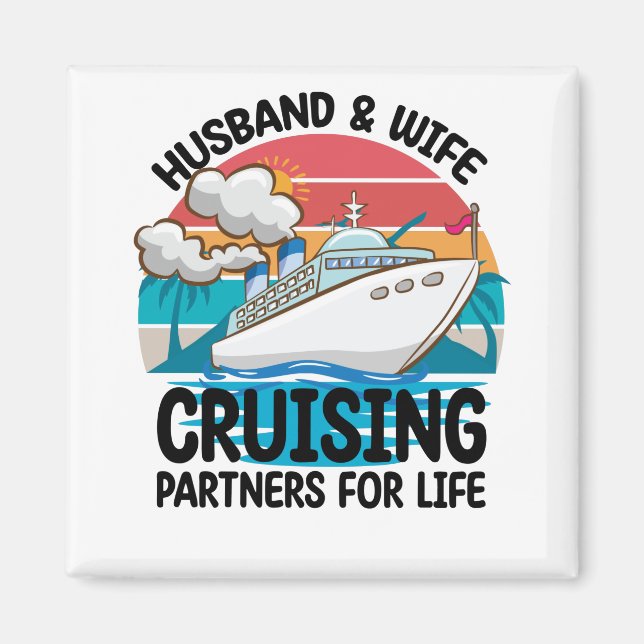 Aimant Mari Et Femme Partenaires De Croisière À Vie (Devant)