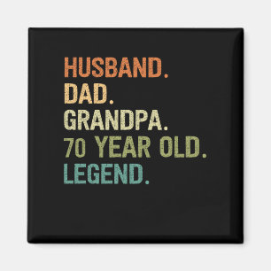Aimant Mari papa grand-père 70 ans 70e anniversaire cadea