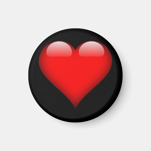 Aimant Mariage Amour Tendance Cœur Rouge (Devant)
