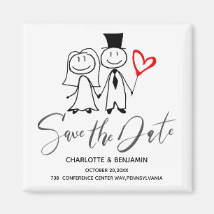 Aimant Mariage amusant Enregistrer la date