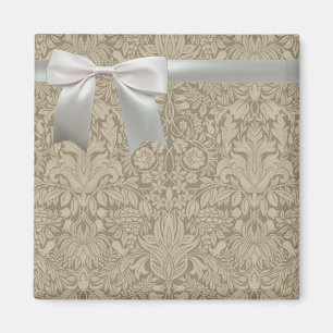 Aimant Mariage Antique Dentelle Lin Blanc Classique Joli