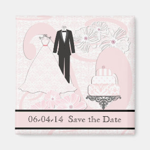 Aimant Mariage Attire Enregistrer l'aimant de date
