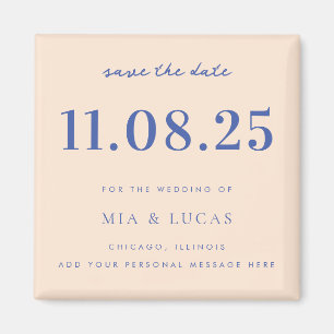 Aimant Mariage Chic Minimal Date Non Photo Enregistrer La