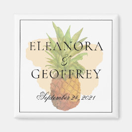Aimant Mariage côtier d'ananas tropical d'été Date
