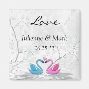 Aimant Mariage de cygnes baisants
