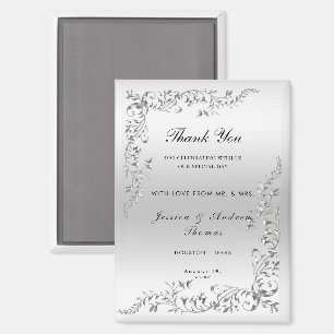 Aimant Mariage de décoration en argent