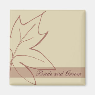 Aimant Mariage de la feuille d'érable automne