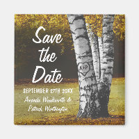 Mariage de l'arbre de bouleau sculpté d'automne En