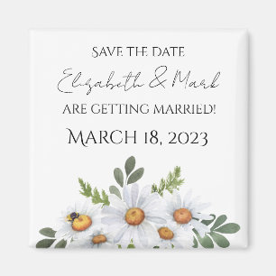 Aimant Mariage de marguerite Enregistrer l'aimant de date