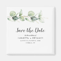 Mariage d'Eucalyptus botanique Enregistrer la date