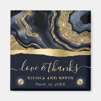 Mariage élégant agate bleu feuille et paillettes o