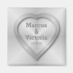 Aimant Mariage en acier inoxydable brossé