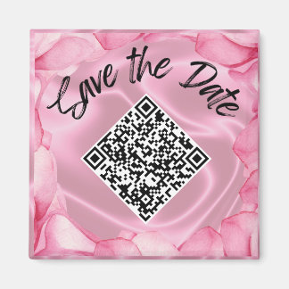 Aimant Mariage Enregistrer la date Personnalisé QR Code M