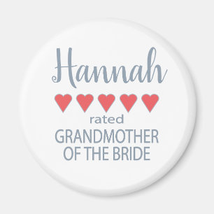 Aimant Mariage et fête de mariage 5 Grand-mère de coeur o