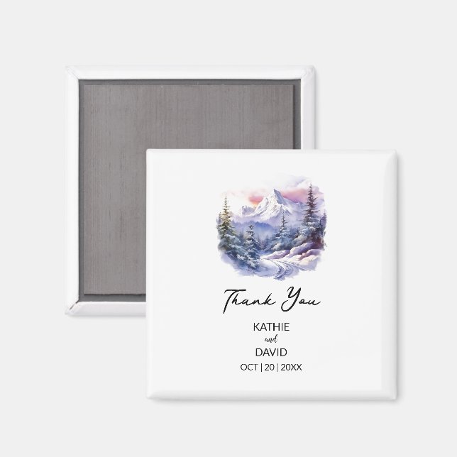 Aimant Mariage Faveur Noël Aventure Mariage extérieur (Recto/Verso)