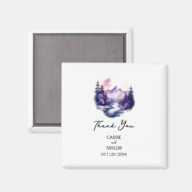 Aimant Mariage Faveur Noël Aventure Mariage extérieur (Recto/Verso)