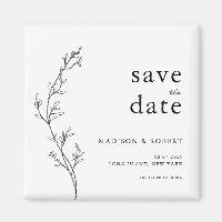 Mariage floral minimaliste simple Enregistrer la d