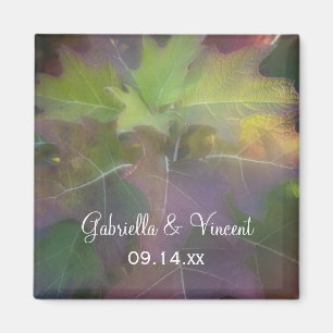 Aimant Mariage Hydrangea Leaf Chêne Automne