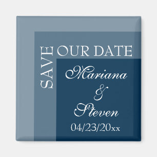 Aimant Mariage moderne moderne bleu marine