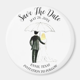 Aimant Mariage photo simple et élégant, moderne et rustiq