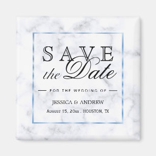 Aimant Mariage romantique en marbre bleu