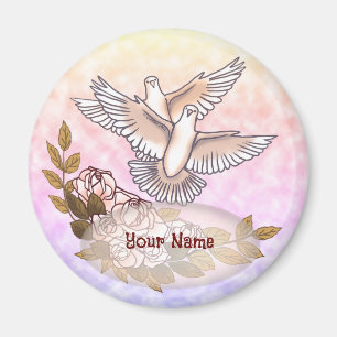 Aimant mariage Rose