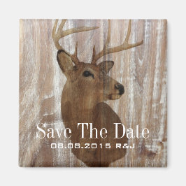 Aimant mariage rustique de cerfs de bois enregistrer la d