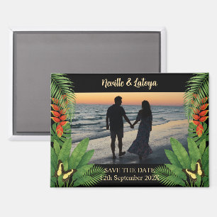 Aimant Mariage sur la plage des Caraïbes Tropicale Enregi