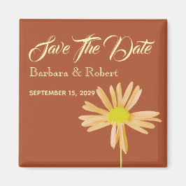Aimant Mariage Terracotta Enregistrer La Date Invitation