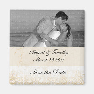 Aimant Mariage victorien Enregistrer l'aimant de la date