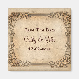 Aimant mariage vintage Enregistrer l'aimant date
