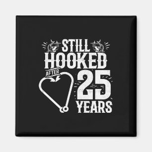 Aimant Marié 25 ans - Couple de pêche - 25e Mariage A