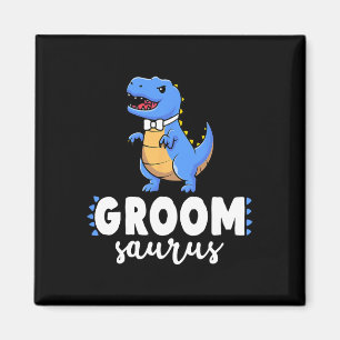 Aimant Marié Saurus Dinosaure Fiançailles Mariage Couple 