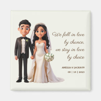 Aimant Mariée et Groom Love Cite Faveurs de mariage
