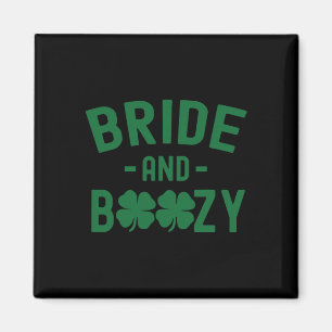 Aimant Mariée et irlandais ivre St Patrick drôle Shamr