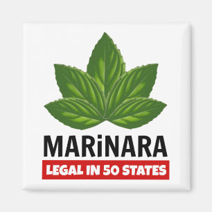 Aimant Marinara Légal dans 50 Etats Basil Feuilles