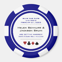 Marine Blue Casino Poker Chip Mariage Enregistrer 