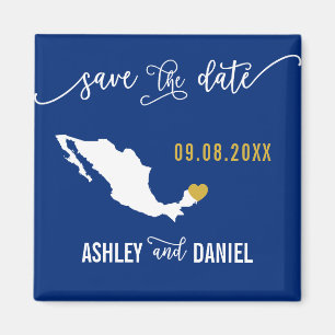 Aimant Marine Mexique : Mariage Sauvez la carte des dates