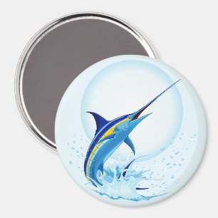 Aimant Marlin Bleu Jaillissant de l'Océan