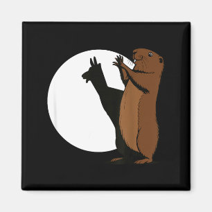 Aimant Marmottes Lama Marionnette Ombre Drôle de Marmotte