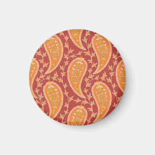 Aimant Maroon Paisley : Ornement de Concombre Turc.
