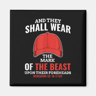 Aimant Marque Drôle Anti Trump Du Casquette Rouge Bête