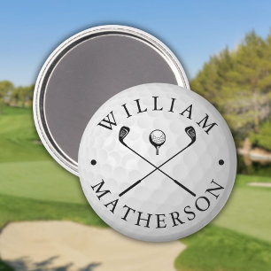Aimant Marqueurs de balle de golf personnalisés avec nom 