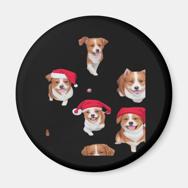 Aimant marrant motif noël yule yuletide Classic T-S (Devant)