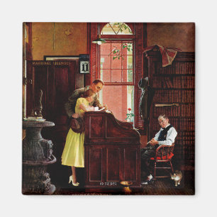 Aimant Marriage license by Norman Rockwell