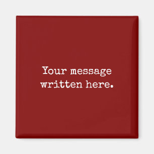 Aimant Marron Personnalisez Votre Message Texte Citation