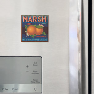 Aimant Marsh Brand   Étiquette Citrus vintage