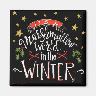 Aimant Marshmallow World Fun Chalkboard Festive