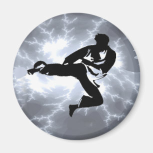 Aimant Martial Arts Silver Lightning man